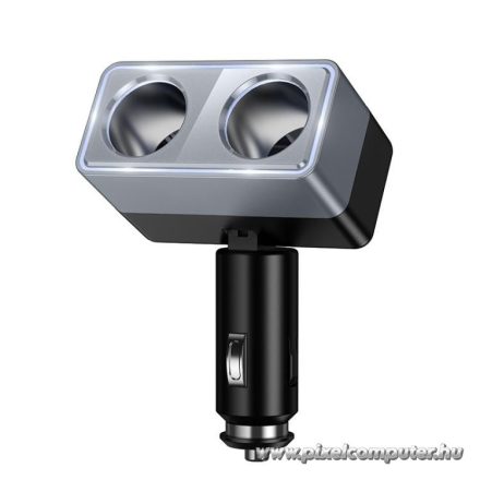 Hoco Z65 – Autós szivargyújtó elosztó 1→2, 240W teljesítménnyel