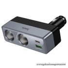 Hoco Z65B – 3 az 1-ben autós töltő és szivargyújtó elosztó, 30W PD + 18W QC