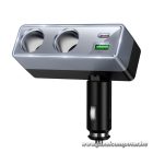 Hoco Z65B – 3 az 1-ben autós töltő és szivargyújtó elosztó, 30W PD + 18W QC