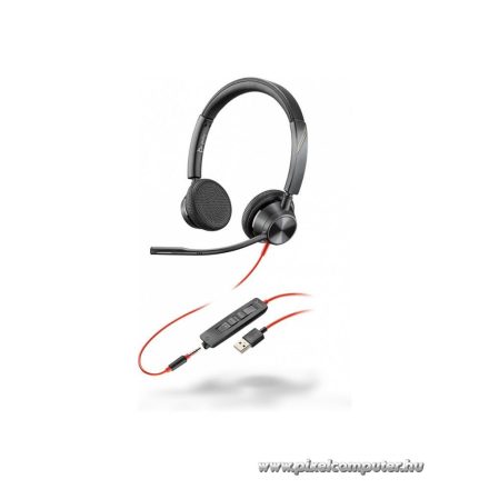 Wire headphones Jack 3,5 mm / USB A Poly Blackwire C3215 black