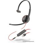Wire headphones Jack 3,5 mm / USB A Poly Blackwire C3215 black