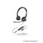 Poly Blackwire 3325 UC USB-A + 3,5 mm jack – Stabil vezetékes headset irodai és online munkához