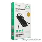 Powerbank Charmast W1148 5V 3A 10000 mAh with built-in cables USB A / USB C / Lightning / Micro USB black
