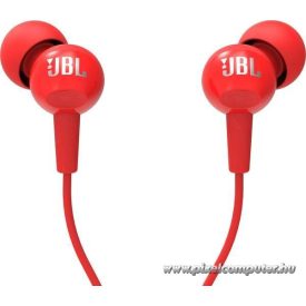 Wire earphones Jack 3,5 mm JBL C100Si red