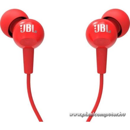 Wire earphones Jack 3,5 mm JBL C100Si red