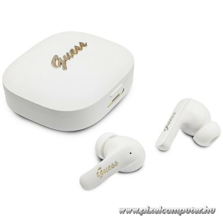 Wireless earphone GUESS TWS Script Metal Logo GUE005415 white
