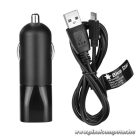 Car charger Blue Star USB A 2A + cable USB A to Micro USB black