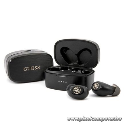 Wireless earphones Guess TWS + docking station GUTWSJL4GBK black