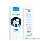 HOCO USB – USB-C kábel 1 m – 2.4A töltés és adatátvitel, alumínium csatlakozóval