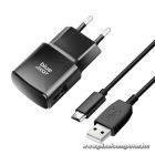 Phone charger Blue Star USB A 2A 10W + cable USB A to Micro USB TFK-TC-1100B black