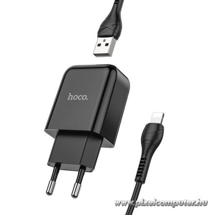 Phone charger Hoco USB A 2A 10W + cable USB A to Lightning N2 black