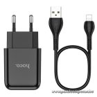 Phone charger Hoco USB A 2A 10W + cable USB A to Lightning N2 black
