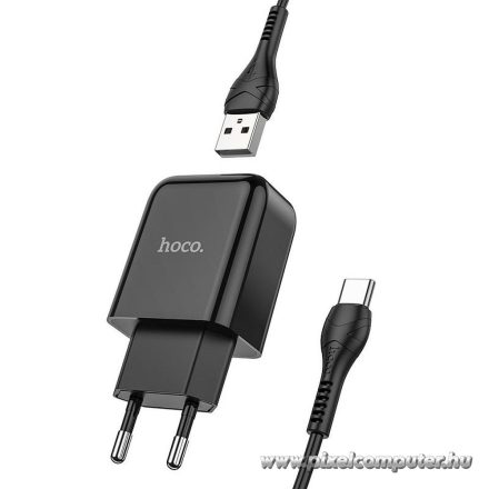 Phone charger Hoco USB A 2A 10W + cable USB A to USB C N2 black