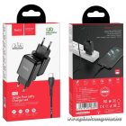 Phone charger Hoco USB A 2A 10W + cable USB A to USB C N2 black