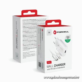   Phone charger Forcell F-Energy USB C QC4.0 PD 3A 20W + cable USB C to Lightning TFK-TC-20WPD white