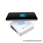 Multifunction charger Forcell F-Energy 4in1 2 x USB A + USB C 15W + power bank 8000mAh + wireless charging white