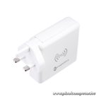 Multifunction charger Forcell F-Energy 4in1 2 x USB A + USB C 15W + power bank 8000mAh + wireless charging white