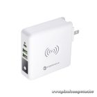 Multifunction charger Forcell F-Energy 4in1 2 x USB A + USB C 15W + power bank 8000mAh + wireless charging white