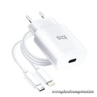 Phone charger Blue Star USB C QC4.0 PD 3A 18W + cable USB C to Lightning TFK-TC-1099C white