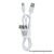 Cable USB A to Type C 2.0 C366 (connector long : 8mm) 1 m white