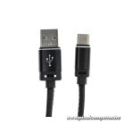 Cable USB A to Type C 2.0 C366 (connector long : 8mm) 1 m black