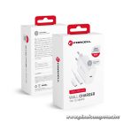 Phone charger Forcell F-Energy USB C QC4.0 PD 3A 25W + cable USB C to USB C TFK-TC-25WPD white