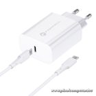Phone charger Forcell F-Energy USB C QC4.0 PD 3A 25W + cable USB C to USB C TFK-TC-25WPD white