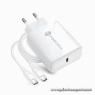 Phone charger Forcell F-Energy USB C QC4.0 PD 3A 25W + cable USB C to USB C TFK-TC-25WPD white
