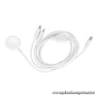 C3168 3-in-1 Apple töltőkábel – Dupla Lightning + iWatch vezeték nélküli töltés, 120 cm