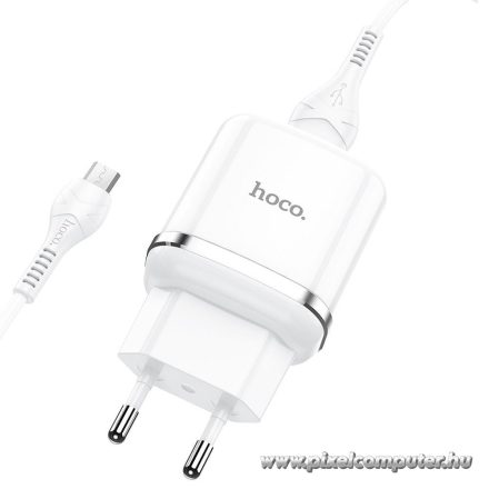 Phone charger Hoco USB A QC3.0 3A 18W + cable USB A to Micro USB N3 white