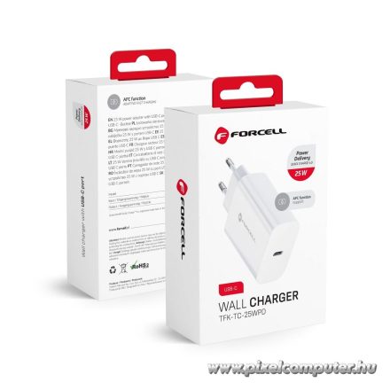 Phone charger Forcell F-Energy USB C QC4.0 PD 3A 25W TFK-TC-25WPD white