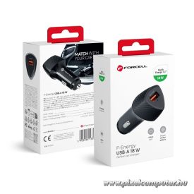   Car charger Forcell F-Energy Carbon USB A QC3.0 3A 18W CC50-1A black