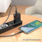 USB–USB-C 3A adat- és töltőkábel – Tartós nylon fonattal, 1 méter