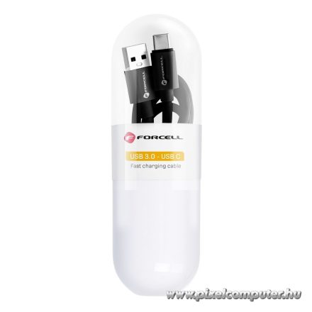 Cable USB A to USB C Forcell F-Energy QC3.0 3A Tube 1 m C398 black