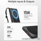 Veger MagOn 10 000 mAh 22.5W Power Bank – MagSafe vezeték nélküli és PD gyorstöltés, fehér