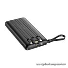 Veger C10 10 000 mAh – Beépített kábelekkel Power Bank fekete kivitelben