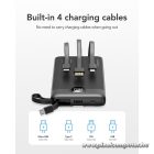 Veger C10 10 000 mAh – Beépített kábelekkel Power Bank fekete kivitelben