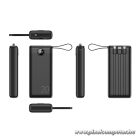 Powerbank Veger C20 (W2047 / W2059) 20000 mAh with built-in Micro-USB cables / Type C / Lightning black