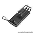 Powerbank Veger C20 (W2047 / W2059) 20000 mAh with built-in Micro-USB cables / Type C / Lightning black