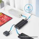 Powerbank Veger C20 (W2047 / W2059) 20000 mAh with built-in Micro-USB cables / Type C / Lightning black