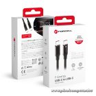 Cable USB C to USB C Forcell F-Energy QC4.0 PD 5A 100W E-mark / 4K / Thunderbolt / 20Gbit/s 1 m C391 black