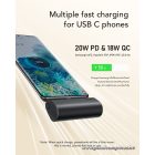 Powerbank Veger PlugOn (W0556/V0556) PD QC3.0 3A 20W 5000 mAh with a built-in connector Type C black