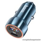Car charger Hoco USB A + USB C PD QC3.0 3A 20W Z46A sapphire blue