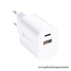 Phone charger Forcell F-Energy USB C + USB A QC4.0 PD 3A 30W TFK-TC-30WPD white