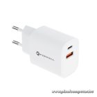 Phone charger Forcell F-Energy USB C + USB A QC4.0 PD 3A 30W TFK-TC-30WPD white