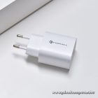 Phone charger Forcell F-Energy USB C + USB A QC4.0 PD 3A 30W TFK-TC-30WPD white