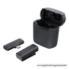 Wireless lavalier microphone Type C with charging case S11 black