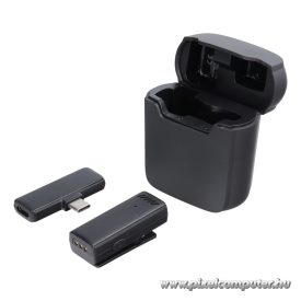   Wireless lavalier microphone Type C with charging case S11 black