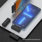 Wireless lavalier microphone Type C with charging case S11 black