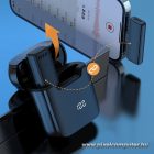 Wireless lavalier microphone Type C with charging case S11 black